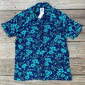Blue floral shirt